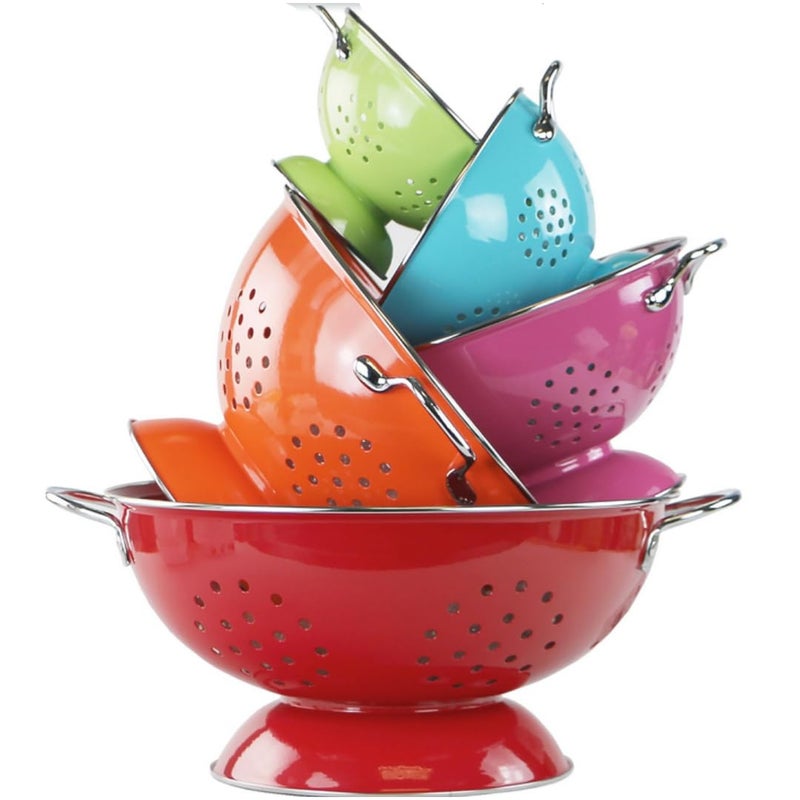 Reston Lloyd Calypso Basics by Reston Lloyd Powder Coated Enameled Colander  1 Quart  Black - Image 5